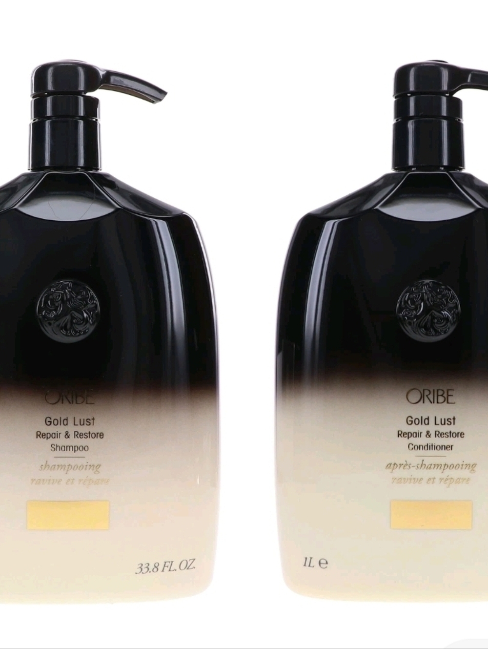 Oribe Gold Lust Repair & Restore Shampoo and Conditioner —33.8 Oz With Pump.